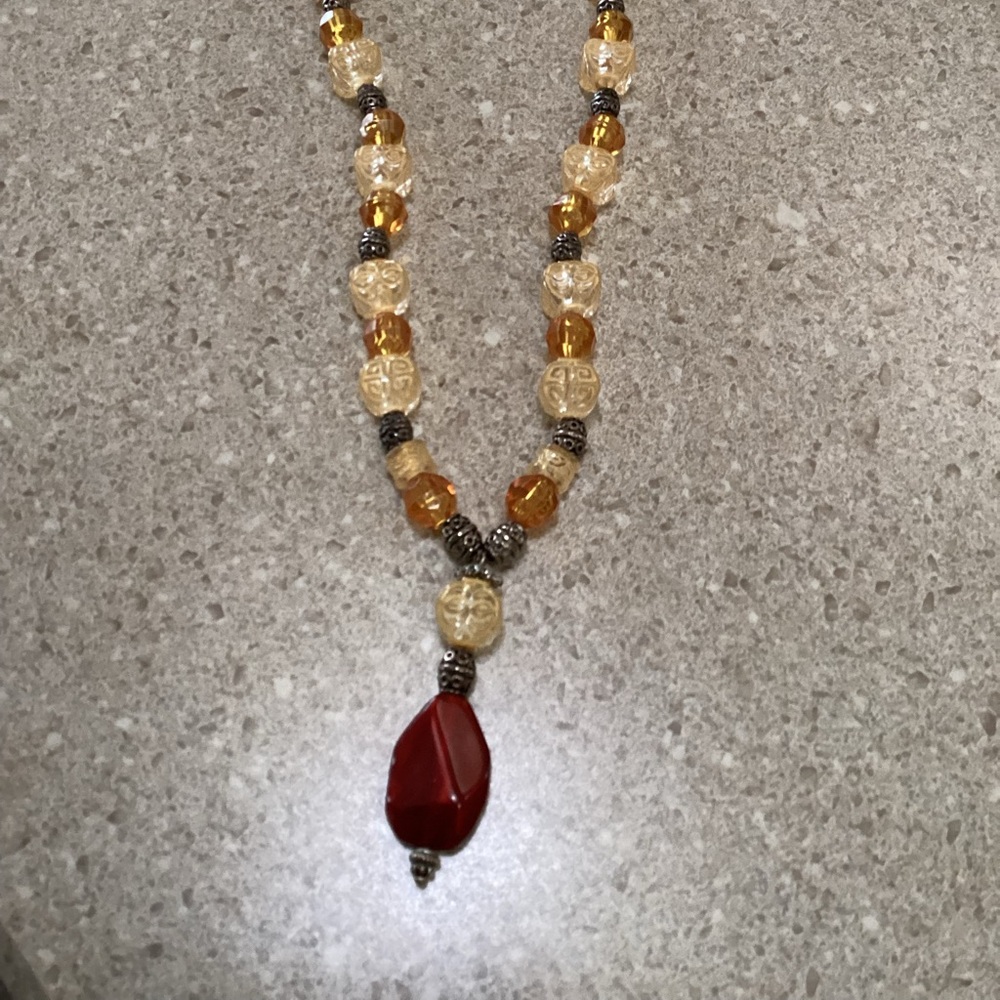 Handmade beaded necklace and bracelet
